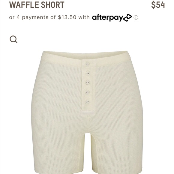 SKIMS Pants - SKIMS NWT Waffle Short (Medium) (cream color)